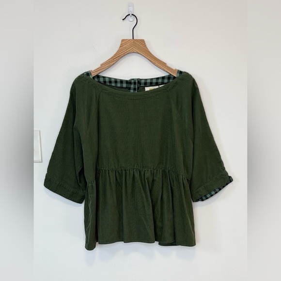 Anthropologie Maeve Green Corduroy
Button Back Top , sz : medium - Picture 5 of 11